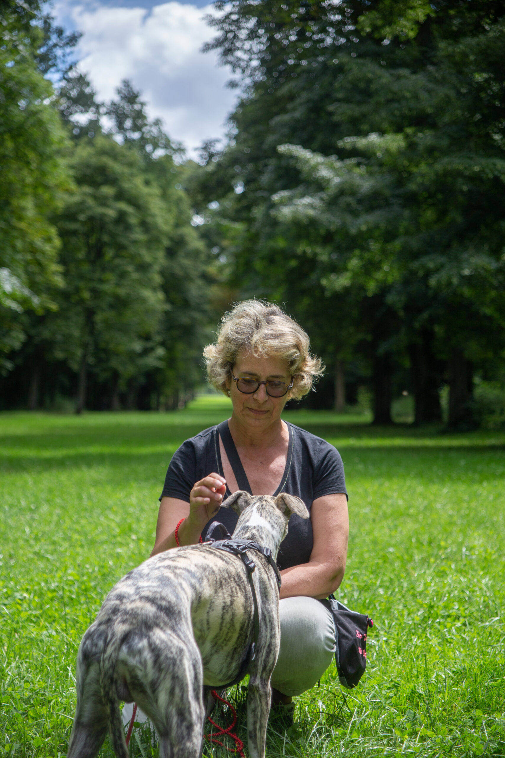 Marie Noëlle et un chien en dressage