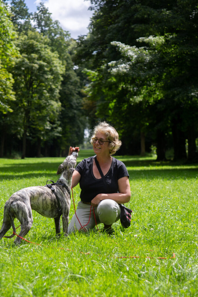 Séance d'éducation au Parc de St Cloud avec le lévier